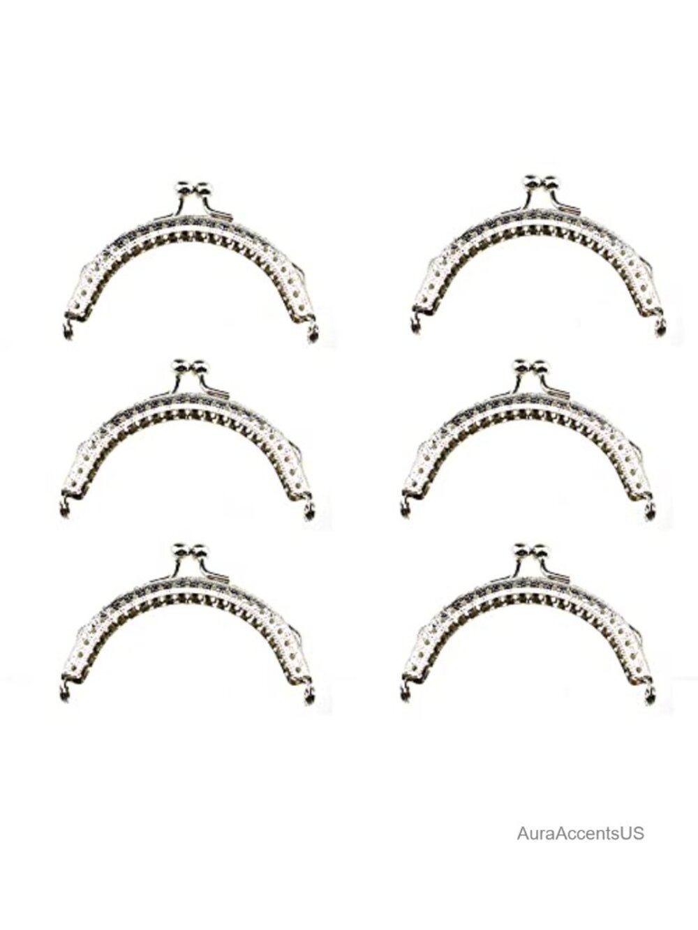 Metal Purse Frame Kiss Clasp Lock Rectangle Clutch Latch DIY Craft Lot 6pc
